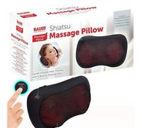 Electric Shiatsu Back Massager Massage Pillow Heat Neck Lumbar Foot Car Cushion