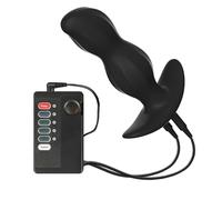 Electric Shock Butt Plug for G spot Stimulation Silicone Anal Plug Prostate Toy with T-Shape Base, Anal Dildo Male Female Adult Sex Toy