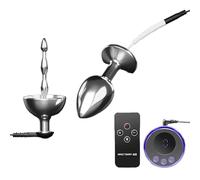 Electric Shock Metal Urethral Stimulator & Anal Plug for Men - Stainless Steel Urethral Dilator, Smooth Touch Sounding Rod, BDSM Male Pleasure Toy for Deep Stimulation & Adult Urethra Play - Style B