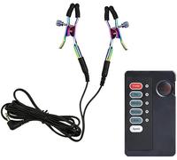 Electric Shock Nipple Clamps Clip Electric Nipple Clamps Nipple Jewelry Non Piercing Adjustable Nipple Clamps Current Level Suitable for Ladies Own Use and Flirting with Adult Couples Style