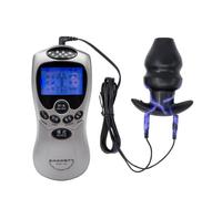 Electric Shock Plug Masturbator Anal Dilator Hollow Peep Hole