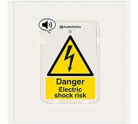 Electric Shock Risk - Talking Safety Sign - 225x336mm - 1mm Rigid Plastic