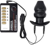 Electric Shock Soft Silicone Plug Butt Plug, E-stim Anus Mas-Sager, Multi-Frequency Electric Stim-ulation Anal Plug Dilator, Electric Shock Butt Plug Vibrators SM Sex Toy for Men