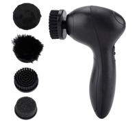 Electric Shoe Cleaner Brush, Footwear Cleaning Kit Boot Shine Kit with 4 Brush Heads Portable Wireless Leather Care Kit Shoe Polisher Spin Scrubber for Boots, Shoes, Bag, Sofa, Leather Care