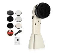 Electric Shoe Cleaner - Polisher With 6 Brush Heads For Cleaning | Automatic Shine Machine Kit | USB Interface Leather Care Set, Portable, Handheld, Buffer, Scrubber, Boot