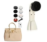 Electric Shoe Cleaning Kit - 1800mAh Rechargeable Power | Handheld Leather Care Kit With 6 Brush Heads | Portable Wireless Shoe Polisher For Boots, Bags, Sofas, Professional Decontamination And Shine
