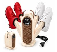 Electric Shoe Dryer for 2 Pairs Foldable 48°C Timer Ski Boot Dryer | 4 drying arms, 2 fan levels, 1/3/6 hour timer and fragrance compartment without fragrance for football boots, boots, gloves