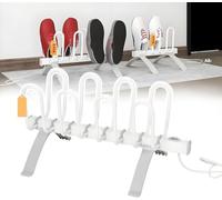 Electric Shoe Dryer for Family, Heated Boot Warmer Rack with Temp Control | Aluminium Alloy Frame. 45-55°C Safe Heat. Holds 4 Pairs. 1.4m Power Cord. Anti-Slip Design.