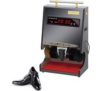 Electric Shoe Polisher Automatic, Hands-Free Shoe Shine with Dual Brush & Time Display for Home Office Hotel Airport Station, Black Black