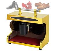 Electric Shoe Shine Polisher, Shoe Polisher Machine, Automatic Induction/Double Combination Brush/Overheating Power-Off Protection/Smooth Operation, for Family Hotel Bank Commercial,Silver