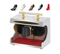 Electric Shoes Cleaner Shiner Sole Care Boot & Shoe Polisher With Automatic Polishing Brush Leather Shine Cleaning Machine (Hard Brush, Black) For Daily Maintenance(D)