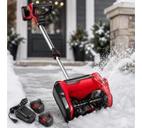 Electric Shovel for Snow Removal, 6.3-Inch Depth and 12.6-Inch Path