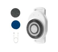 Electric Shower Back Scrubber, 360° Rotating Body Brush with 3 Replaceable Heads, 3-Speed Adjustable, Wall Mounted for Exfoliating and Deep Cleansing
