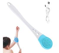 Electric Shower Brush, Long Handle Soft Body Bath Washer, Ideal for Dry, Sensitive, or Oily Skin, Perfect for Adults, Men, Elderly, Home, Bathtub, Bathroom, Daily Use, Travel, and Spa