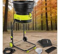 Electric Shredder for Leaves, Leaf Mulcher with Adjustable Control Dial, 2500W Motor, 8000RPM, 17:1 Reduction Ratio, Includes Cutting Lines and Gloves, Garden Compost Shredder