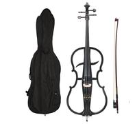 Electric Silent Cello with Bag, Headphones, Bow, and Accessories for Beginners and Students