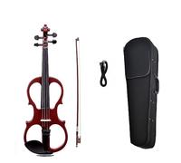 Electric Silent Violin Fiddle Student 4/4 Electric Violin Mute Solid Wood Ebony Cable High Level Preamp W/Case Kit