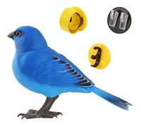 Electric Singing and Chirping Bird Toy,Interactive Toy Motion and Sound Activated,Battery Operated Robot Birds for Kids Gifts, Blue Tit Talking Birds for Kids (Blue)