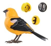 Electric Singing and Chirping Bird Toy,Interactive Toy Motion and Sound Activated,Battery Operated Robot Birds for Kids Gifts, Blue Tit Talking Birds for Kids (Yellow)