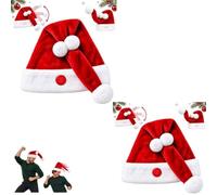 Electric Singing & Dancing Naughty Santa Hat for Adults Funny Party Cap | Button-Activated Swinging Motion & Music, Soft Velvet Cosplay Accessory for Adult Xmas Party & White Elephant Gift