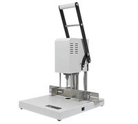 Electric Single Hole Paper Punch, 50mm Thickness Heavy-Duty Book Binding Machine, with 5mm Hollow/4mm Twist Drill, Positioning Ruler, For School Office Binding