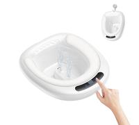 Electric Sitz Bath for Toilet, Automatic Sitz Baths Hemorrhoids with Real Time Temperature Display, 2 Level Adjustment, Rechargeable Sitz Bath for Women, Men, Postpartum Care