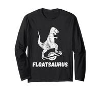 Electric Skateboard Float T-Rex Saurus One Wheel Vintage Long Sleeve T-Shirt