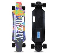 Electric Skateboard for Adults, Complete Cruiser Longboard with Remote and Speed Display, 110Wh Battery, 25Km/h Top Speed, 15Km Max Range, 4 Speed Mode, Cruise Control