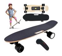 Electric Skateboard With Remote - 3 Speeds Adjustable, Rechargeable Complete Skateboard For Beginners, 7 Layers Maple + 7 cm Wheel, 90 Kg Max Load, 7 Km Endurance, 10° Climbing Angle