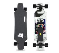 Electric Skateboard with Remote, Complete Cruiser Longboard with 4 Speed Smooth Braking, Supports forward/reverse switching, Top Speed Up To 29 Mph, for Adults Teens Beginners B