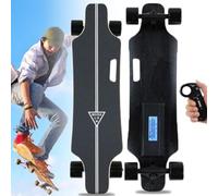 Electric Skateboard with Smart Remote Control for Adults, 25km/h Top Speed and 15 km Travel Range, 4-Speed System with Battery Indicator, Electric Skates Performance up to 90 kg(8Km,Standard)