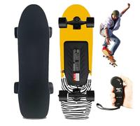 Electric Skateboards with Remote Control,24km/15mph Brushless Motor, 25km Range, 2h Fast Charge,4-Speed Control, 330lb Capacity, Pro Electric Longboards Skateboards for Teens & Adults E