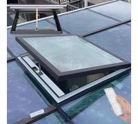 Electric Skylight Roof Window with Remote Control and Rain Sensor, Waterproof Aluminium for Attic Lighting and Ventilation
