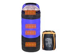 Electric Sleeping Bag - Heating Cushion for Outdoor Winter Camping Fishing 4 Heating Zones, Down Sleeping Bag, Thermal Sleeping Bag, Battery Powered Heated Sleeping Bag,