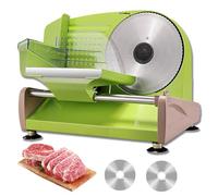 Electric Slicer Machine with Adjustable Thickness, Non-slip Design for Easy Slicing of Meat, Cheese, and Bread