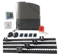 Electric Sliding gate Opener, DC Motor Automatic gate 800KGS with 4m Nylon Rack and 4 remotes(Kit6)