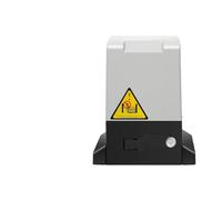 Electric Sliding Gate Opener with 6M Rack and 2 Remote Controls, 550W 220V Security Gate Operator Automatic Sliding Gate Drive, 1200KG Garage Courtyard Gate Operator Sliding Door for Hotels Factories