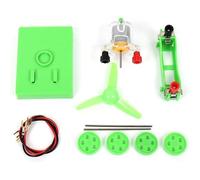 Electric Small Fan Converts Battery Power Into Wind Energy Wind Powered Car Wind Energy Driven Fun Car DIY Technology Small Production Educational Science