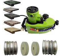 Electric Small Glass Edging Machine Portable Straight Round Bevel Edge Grinder Polish for Acrylic Marble Ceramic (Green)