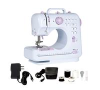Electric Small Sewing Machine with Foot Pedal 12 Stitches Adjustable Speeds Sewing Machine for Beginners Automatic Winding for Cloth Girls
