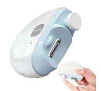 Electric Smart Nail Clippers for Adults Seniors, 3 Speeds Automatic Nails Trimmer with Polisher, Light, Clip Storage, Rechargeable Toenail Clippers for Thick Toenails (White)