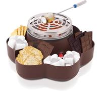 Electric S'Mores Maker Tabletop Indoor, Flameless Marshmallow Roaster, Smores Kit with 6 Compartment Trays and 4 Forks, Housewarming Gifts for New House