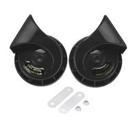 Electric Snail Horns 2 Pieces, Universal 12V, 115DB for Car Motorcycle Boat - Easy Installation, Durable Waterproof Design, Wide Vehicle Compatibility (Black)