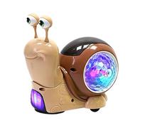 Electric Snail Toy - Crawling Musical Light, Interactive Sensor Gadget | Developmental Sensory Motor Skills Learning Activity Device, Automatic Obstacle Avoidance Moving Creature For Boys Girls Toddle