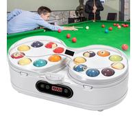 Electric Snooker Ball Polisher, Pool Ball Cleaning Machine with Wool Liner & LCD Touch Screen, Bi-Directional Rotation, for Club/Pool Hall/Gym