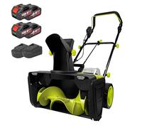 Electric Snow Blower 3500W Cordless 80V Lithium Battery, 20-Inch Clearing Path, 25ft Throwing Distance, Adjustable Chute for Patio and Walkway