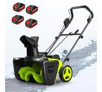 Electric Snow Blower Cordless, 40V Snow Thrower with Dual LED Lights, 180° Rotating Chute, 20in Clearing Path & 10in Depth