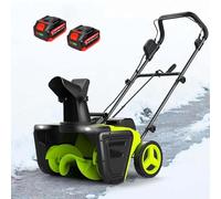 Electric Snow Blower Cordless, 40V Snow Thrower with Dual LED Lights, 180° Rotating Chute, 20in Clearing Path & 10in Depth