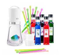 Electric Snow Cone Machine Gift Set with Syrups, Cups & Ice Molds