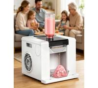 Electric Snow Cone Maker, Automatic Snowflake Ice Machine, Fast Shaved Ice Maker, Food-Grade Stainless Steel, 350W, 1-Minute Cooling for Home and Commercial Use